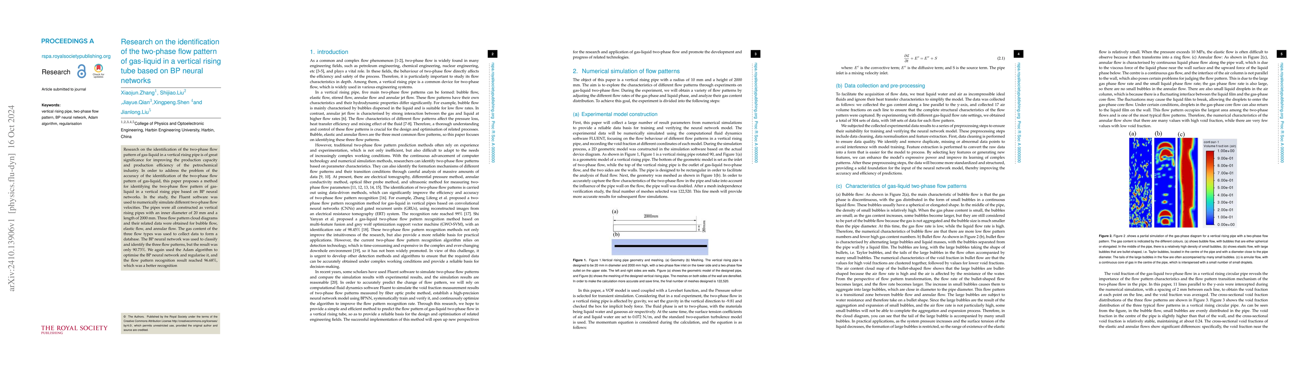 Thumbnail for Research on the identification of the two-phase flow pattern of
  gas-liquid in a vertical rising tube based on BP neural networks