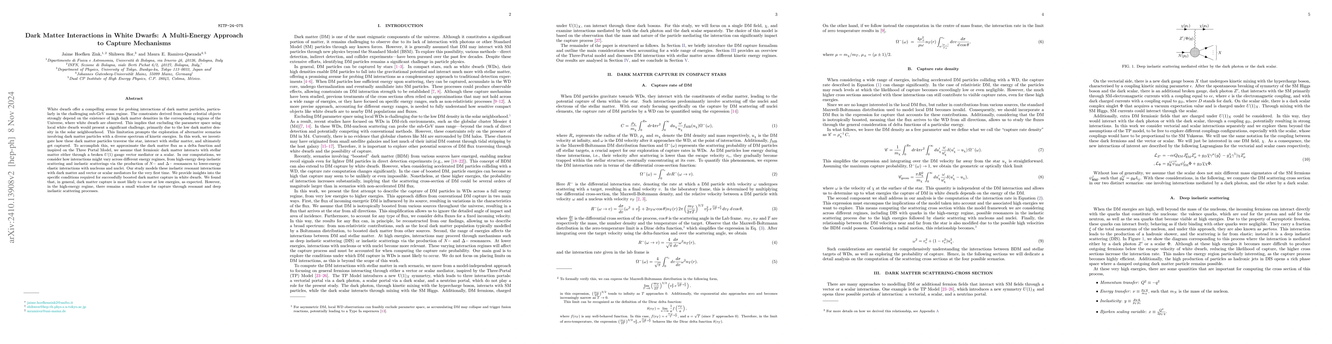 Thumbnail for Dark Matter Interactions in White Dwarfs: A Multi-Energy Approach to
  Capture Mechanisms