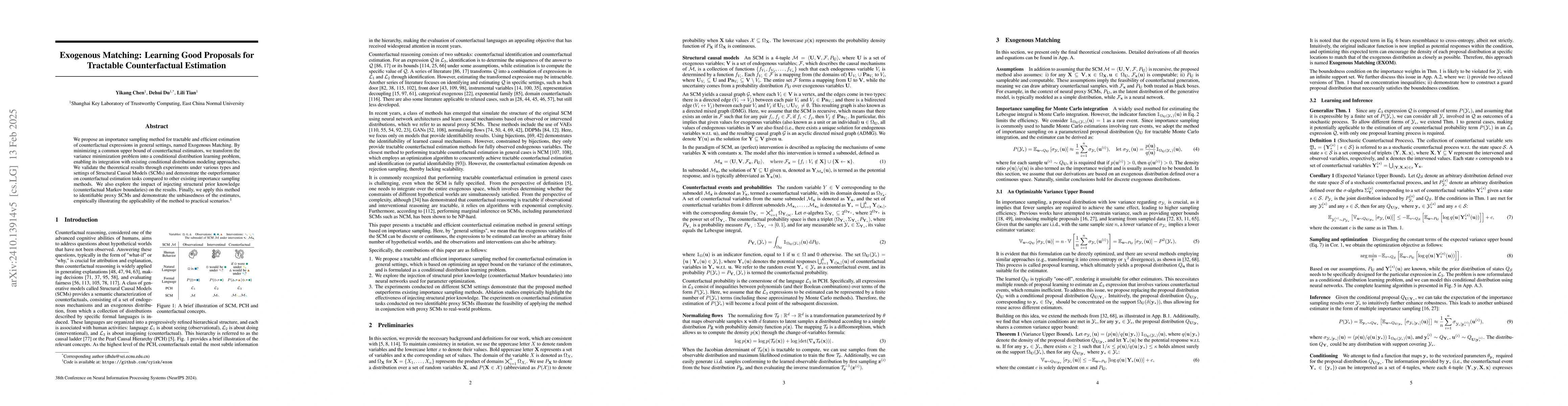 Thumbnail for Exogenous Matching: Learning Good Proposals for Tractable Counterfactual
  Estimation