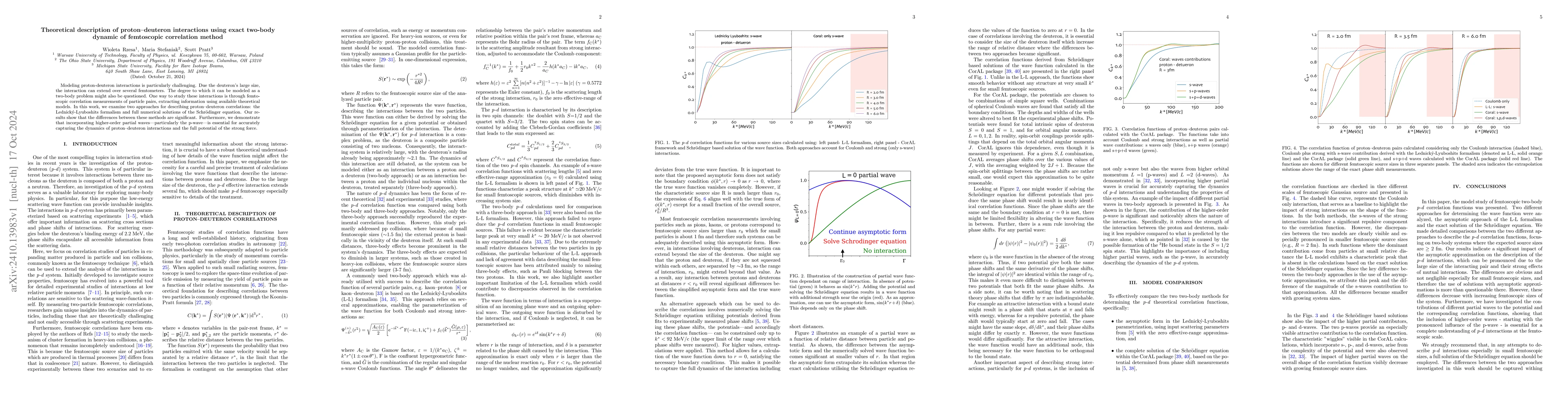Thumbnail for Theoretical description of proton-deuteron interactions using exact
  two-body dynamic of femtoscopic correlation method
