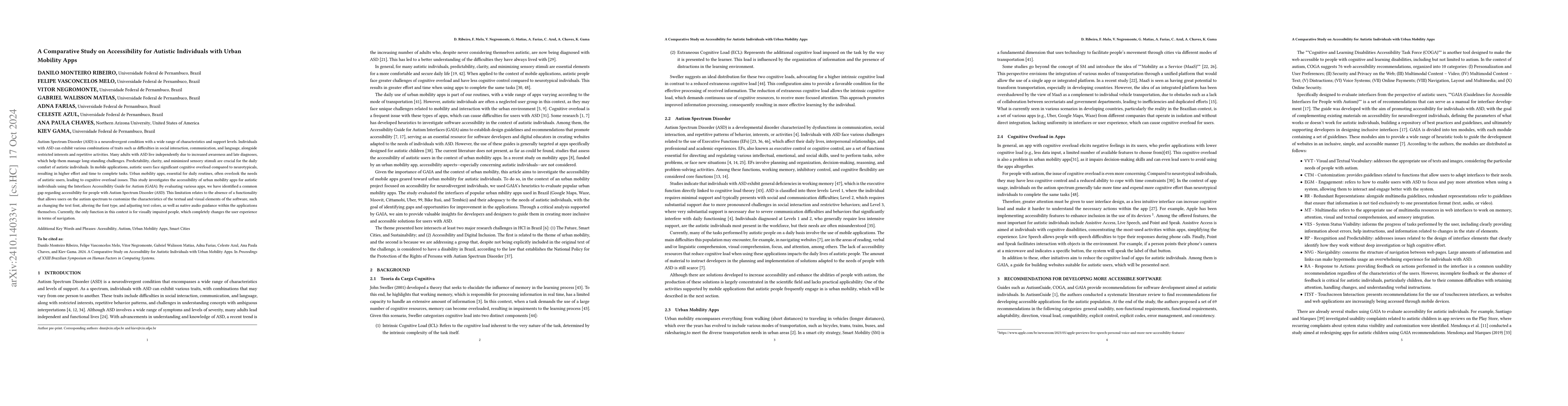 Thumbnail for A Comparative Study on Accessibility for Autistic Individuals with Urban
  Mobility Apps