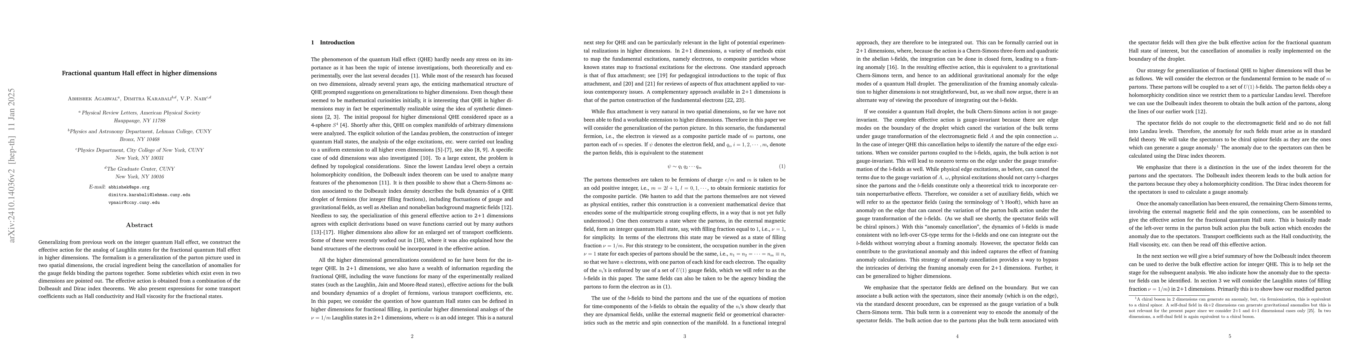 Thumbnail for Fractional quantum Hall effect in higher dimensions