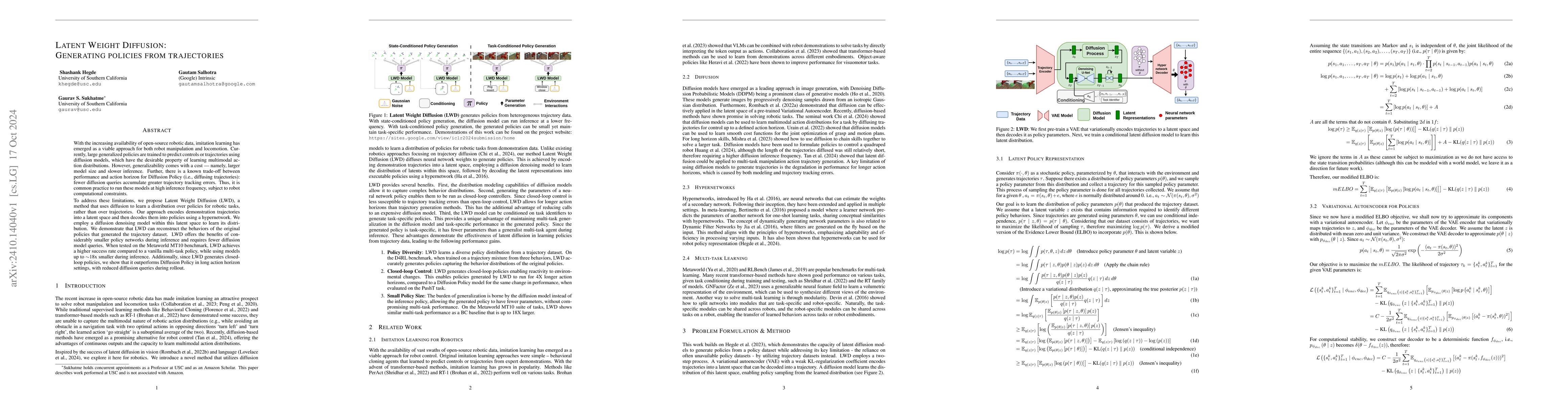 Thumbnail for Latent Weight Diffusion: Generating Policies from Trajectories