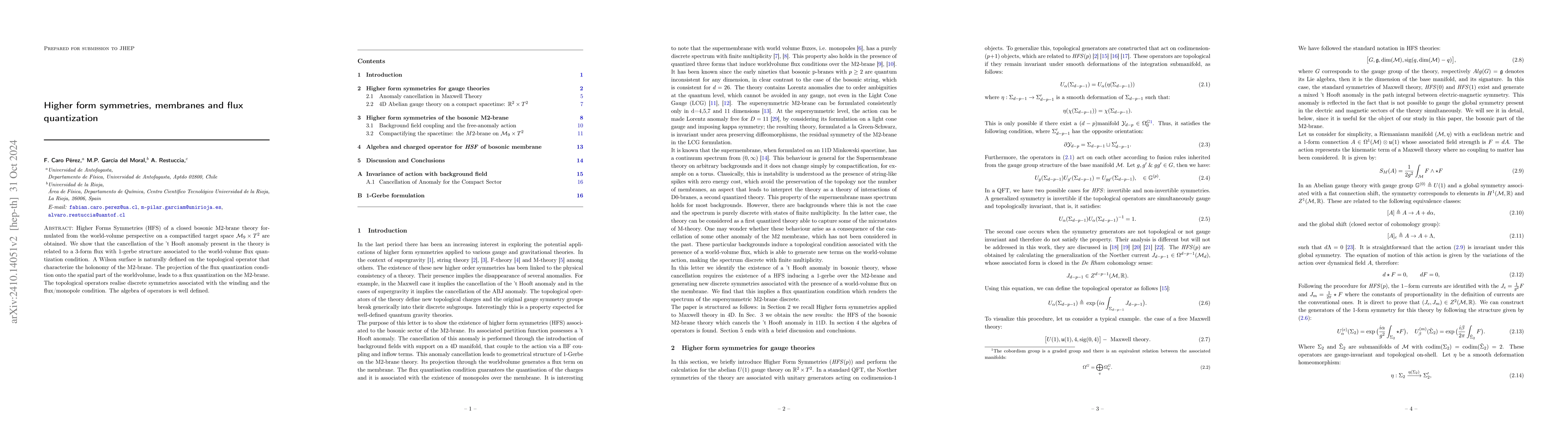 Thumbnail for Higher form symmetries, membranes and flux quantization