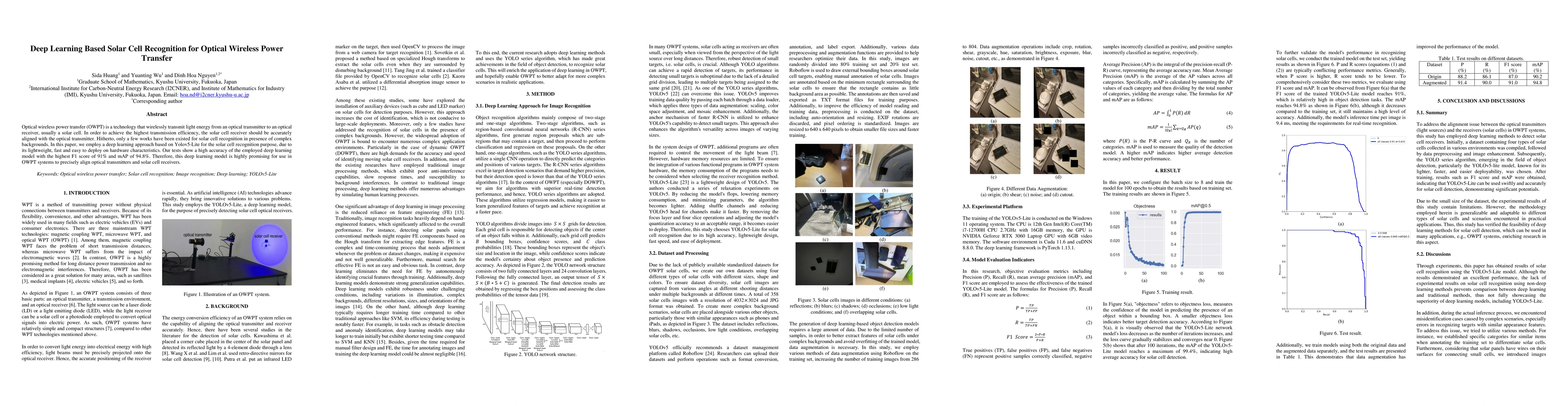 Thumbnail for Deep Learning Based Solar Cell Recognition for Optical Wireless Power
  Transfer