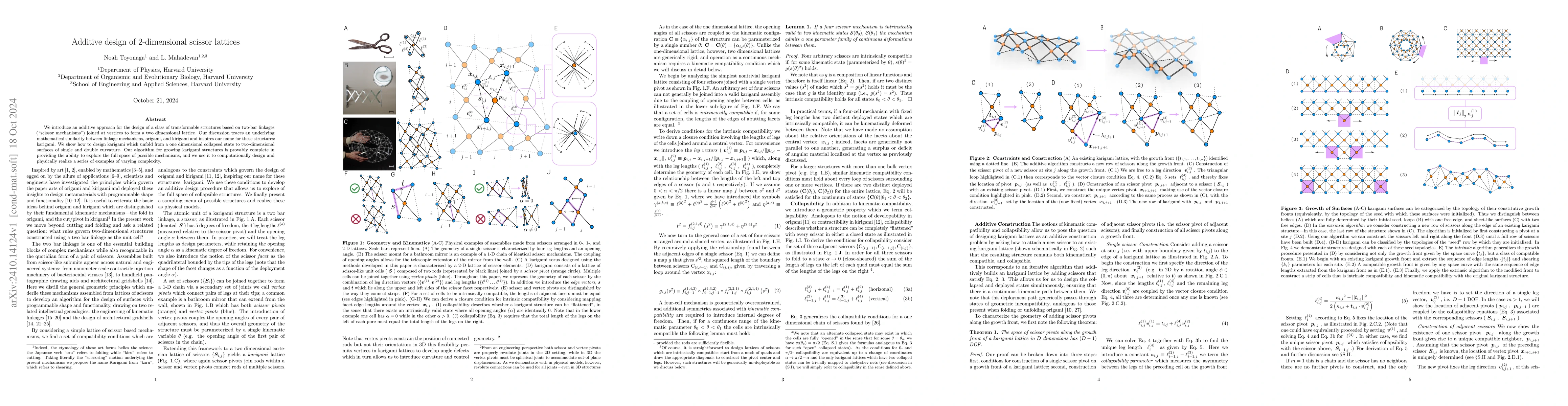 Thumbnail for Additive design of 2-dimensional scissor lattices