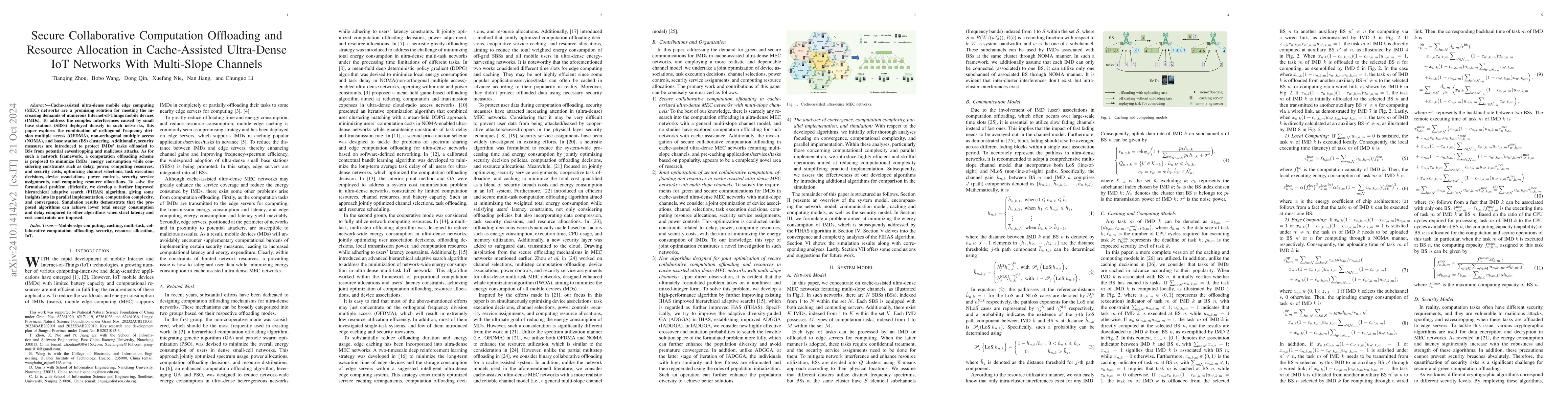 Thumbnail for Secure Collaborative Computation Offloading and Resource Allocation in
  Cache-Assisted Ultra-Dense IoT Networks With Multi-Slope Channels