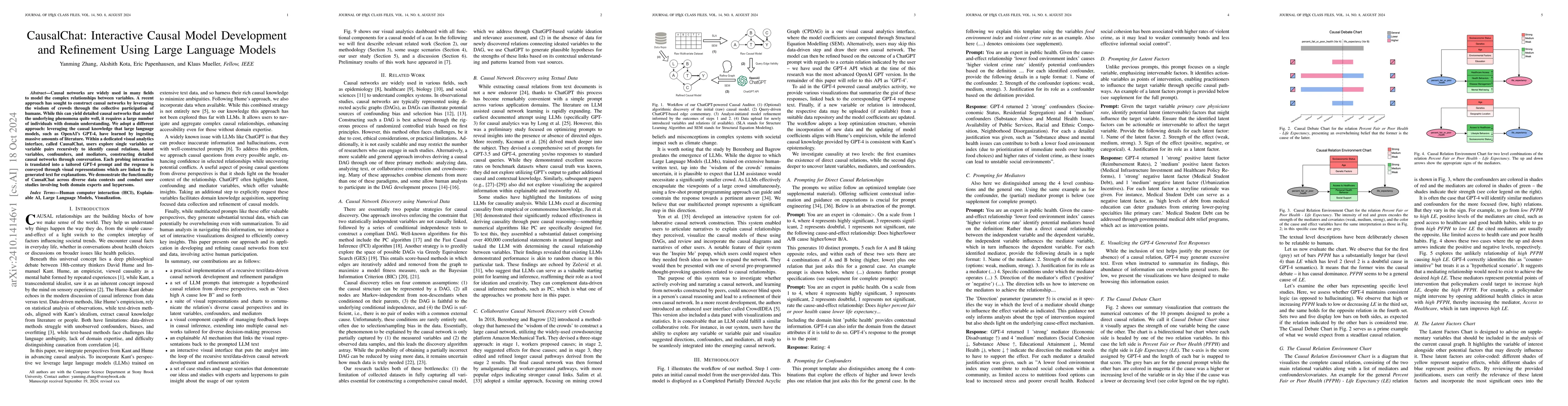 Thumbnail for CausalChat: Interactive Causal Model Development and Refinement Using
  Large Language Models