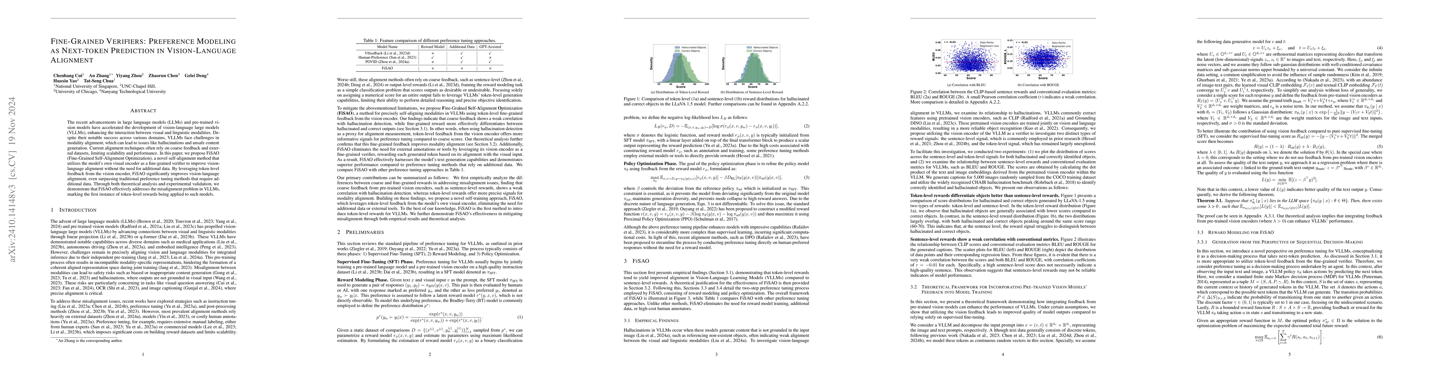 Thumbnail for Fine-Grained Verifiers: Preference Modeling as Next-token Prediction in
  Vision-Language Alignment