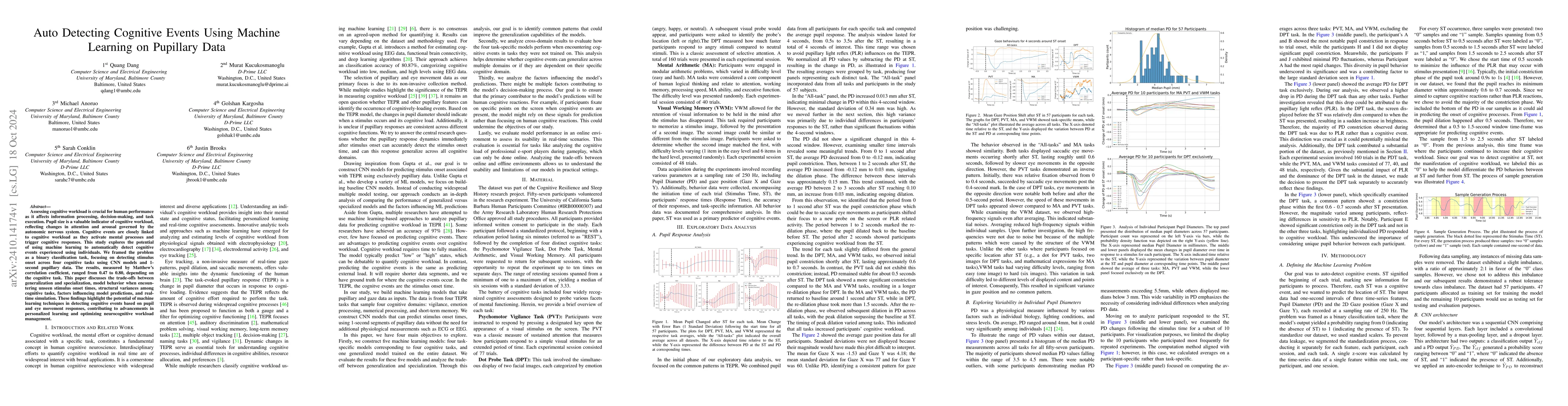 Thumbnail for Auto Detecting Cognitive Events Using Machine Learning on Pupillary Data