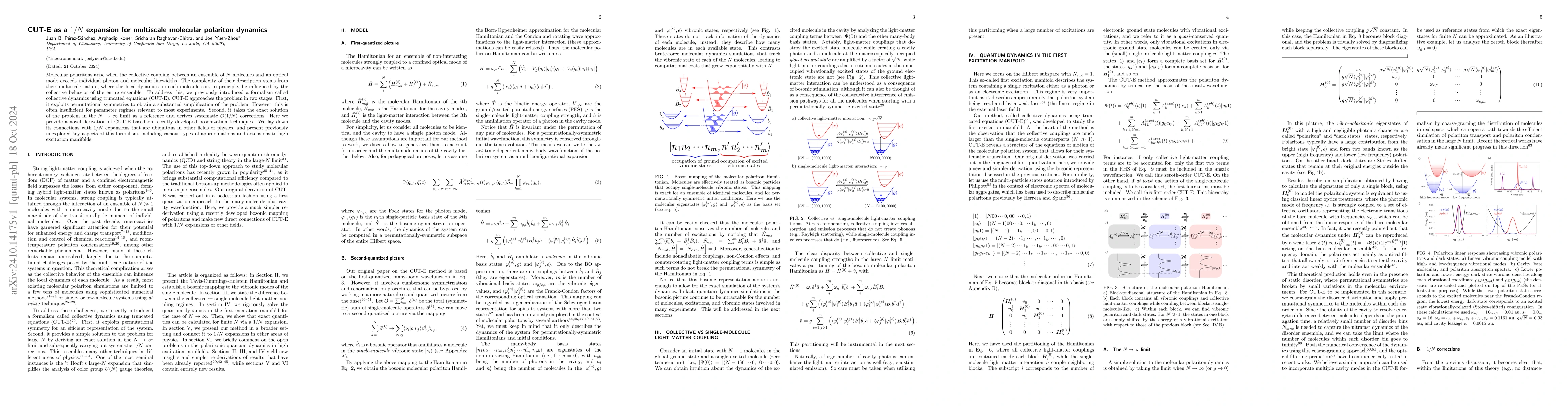 Thumbnail for CUT-E as a $1/N$ expansion for multiscale molecular polariton dynamics