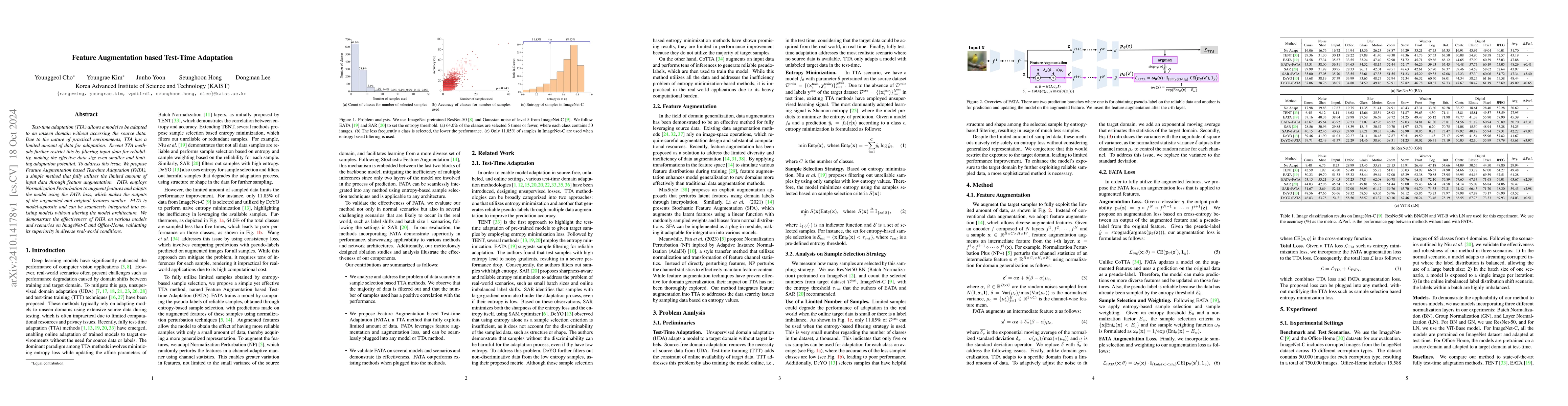 Thumbnail for Feature Augmentation based Test-Time Adaptation