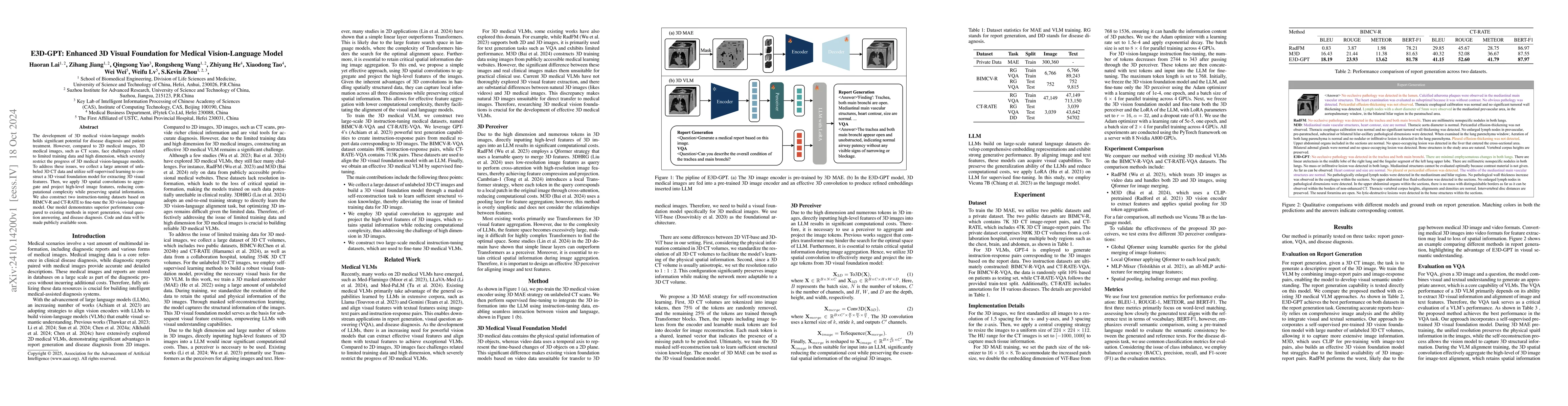 Thumbnail for E3D-GPT: Enhanced 3D Visual Foundation for Medical Vision-Language Model