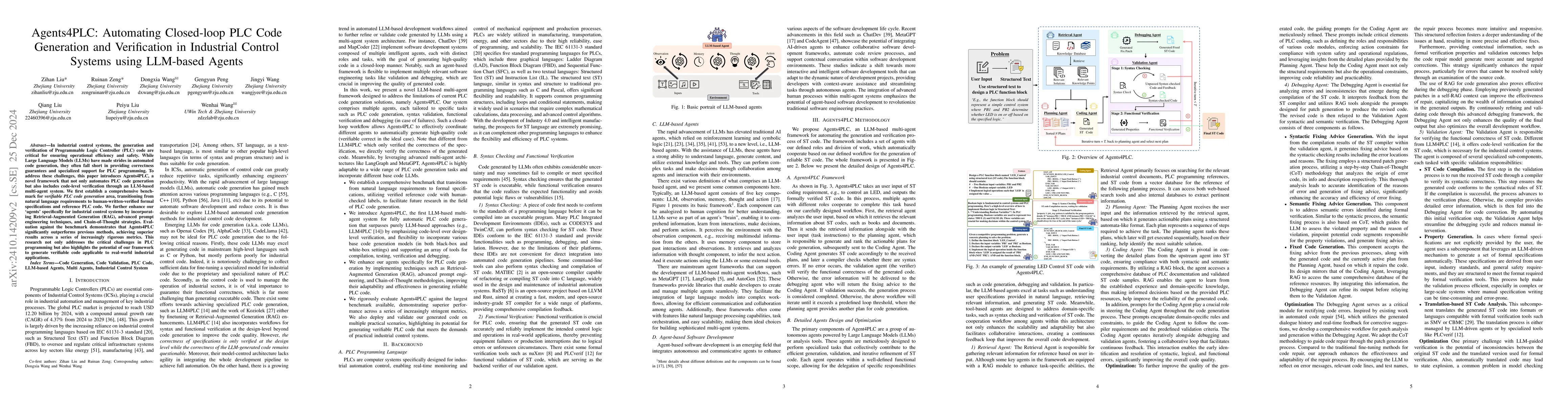 Thumbnail for Agents4PLC: Automating Closed-loop PLC Code Generation and Verification
  in Industrial Control Systems using LLM-based Agents