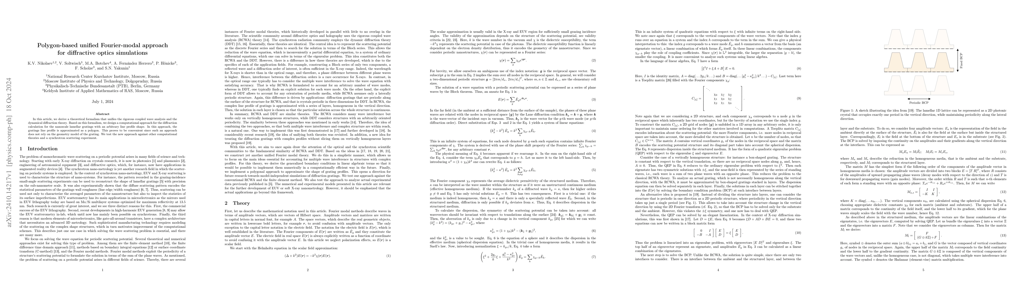 Thumbnail for Polygon-based unified Fourier-modal approach for diffractive optics
  simulations