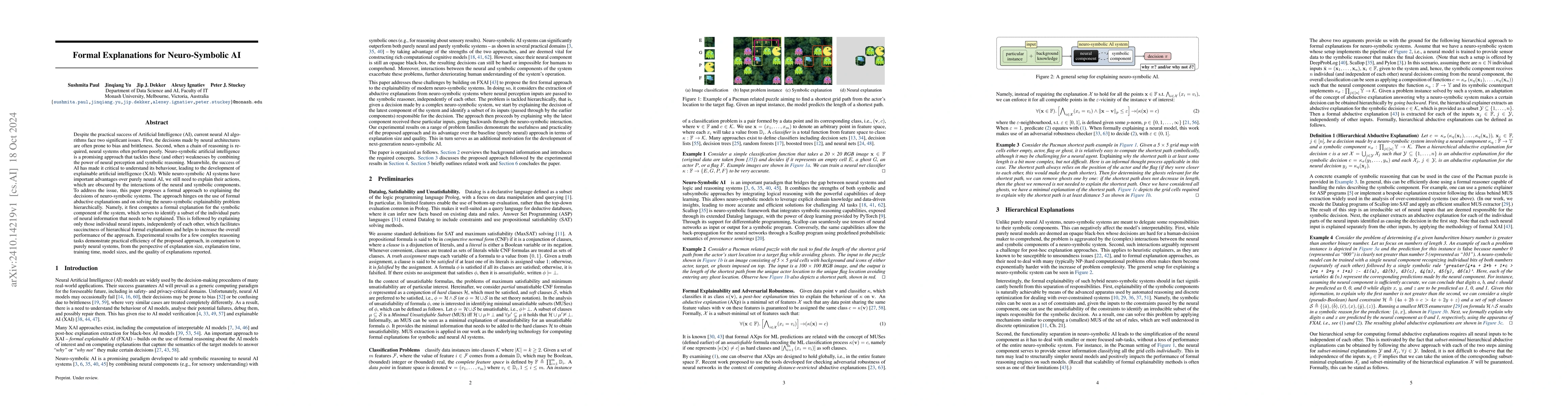 Thumbnail for Formal Explanations for Neuro-Symbolic AI