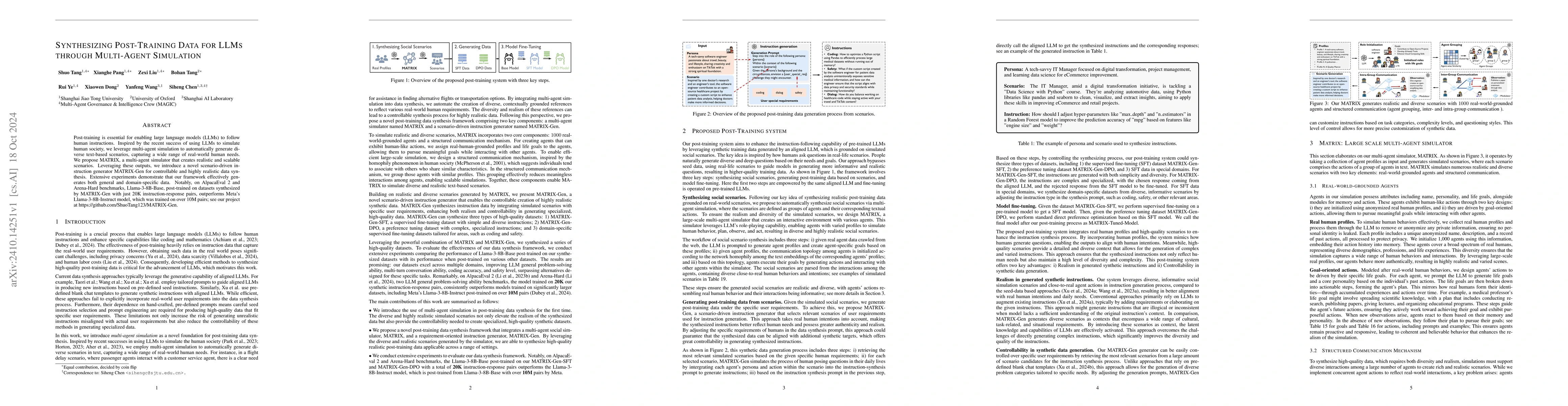 Thumbnail for Synthesizing Post-Training Data for LLMs through Multi-Agent Simulation