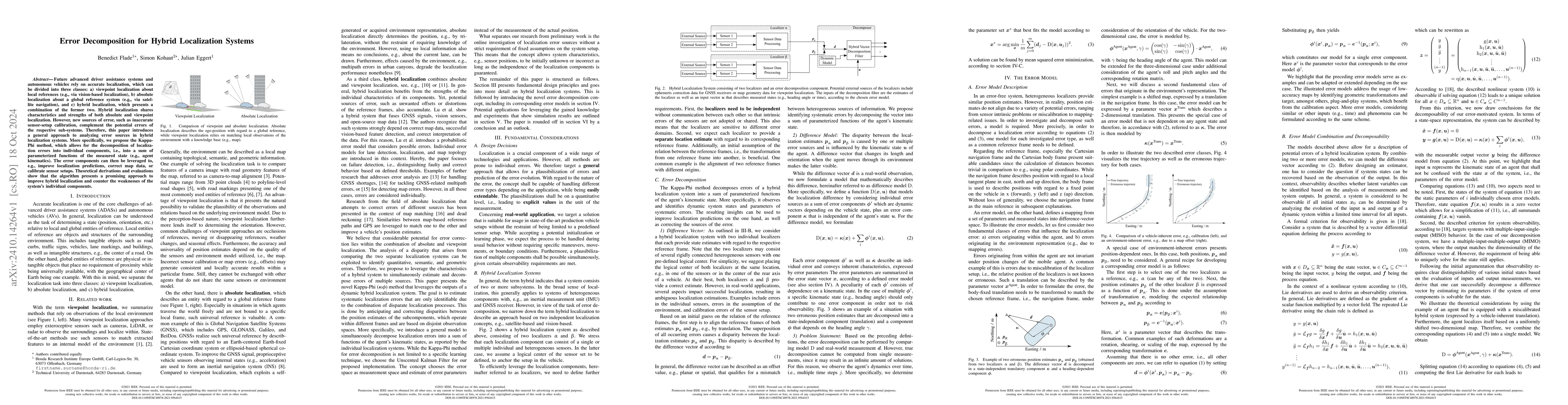 Thumbnail for Error Decomposition for Hybrid Localization Systems
