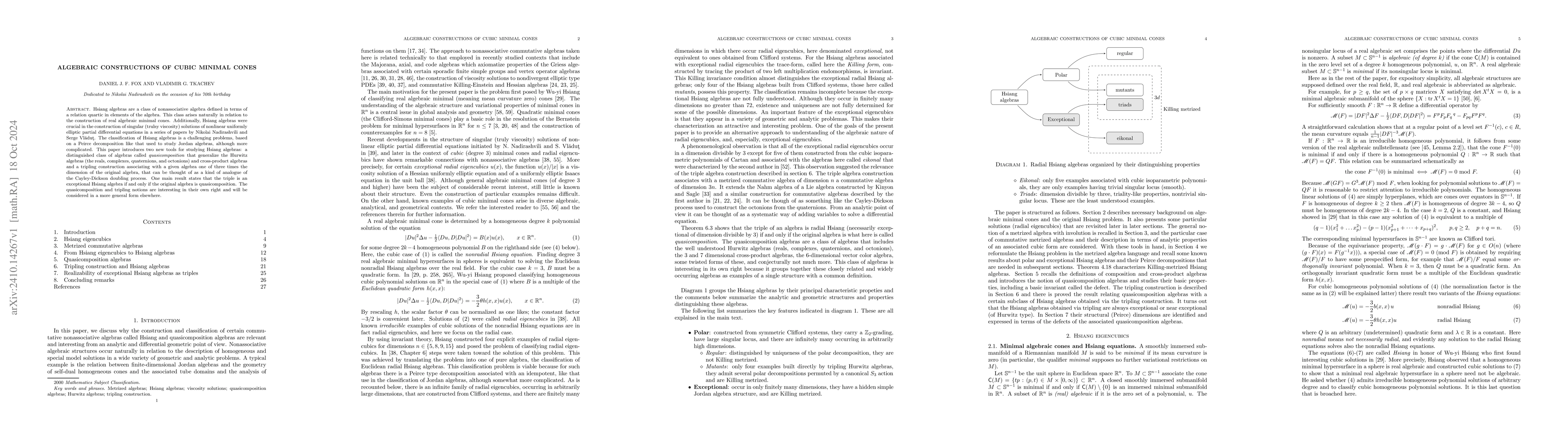 Thumbnail for Algebraic constructions of cubic minimal cones