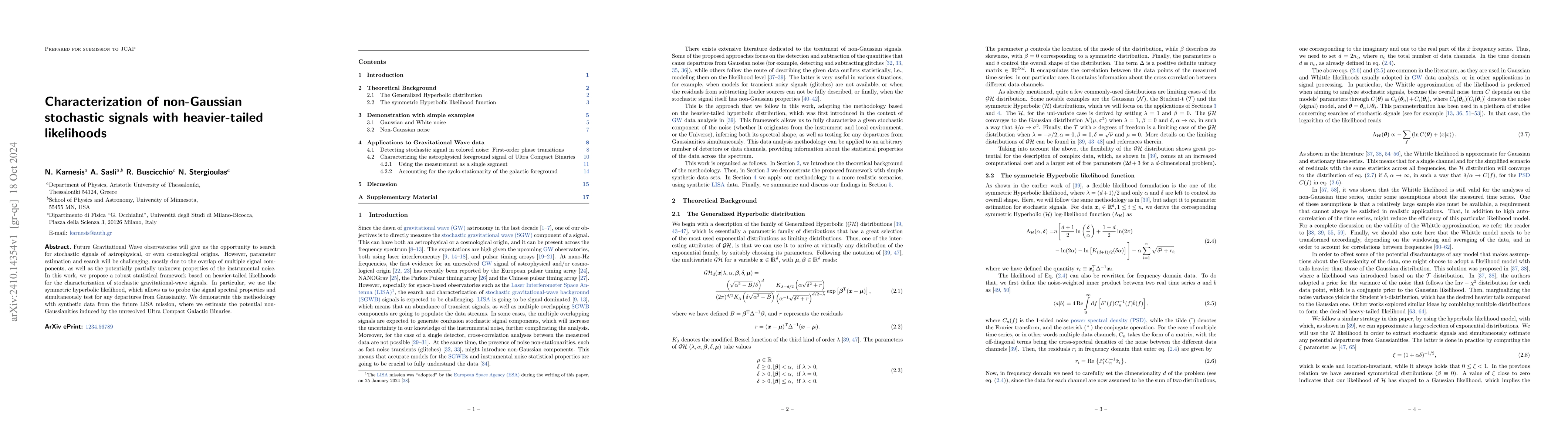 Thumbnail for Characterization of non-Gaussian stochastic signals with heavier-tailed
  likelihoods