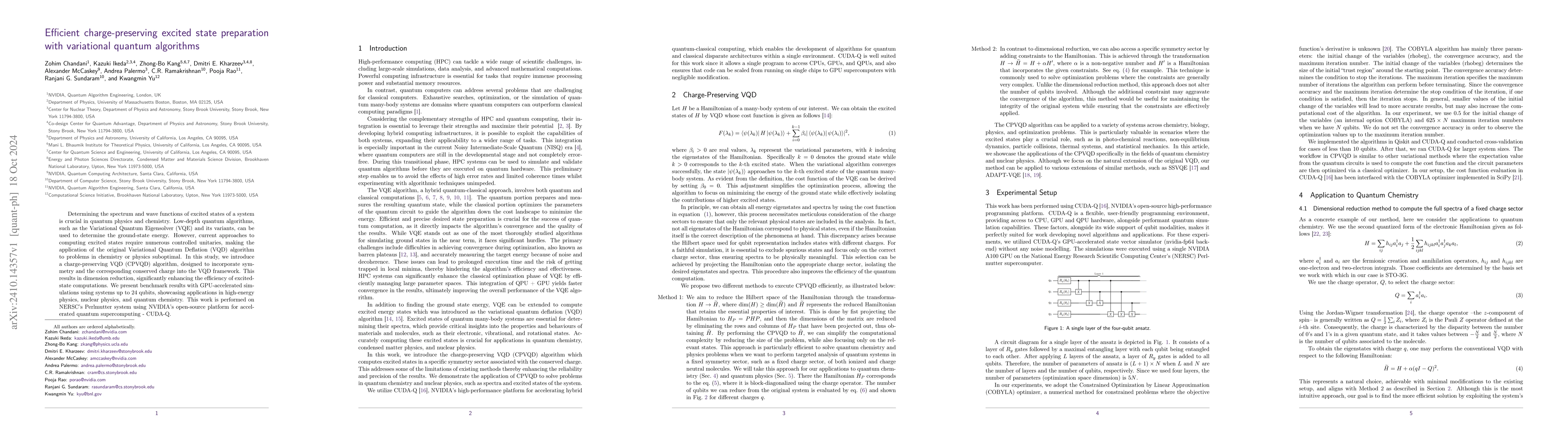 Thumbnail for Efficient charge-preserving excited state preparation with variational
  quantum algorithms