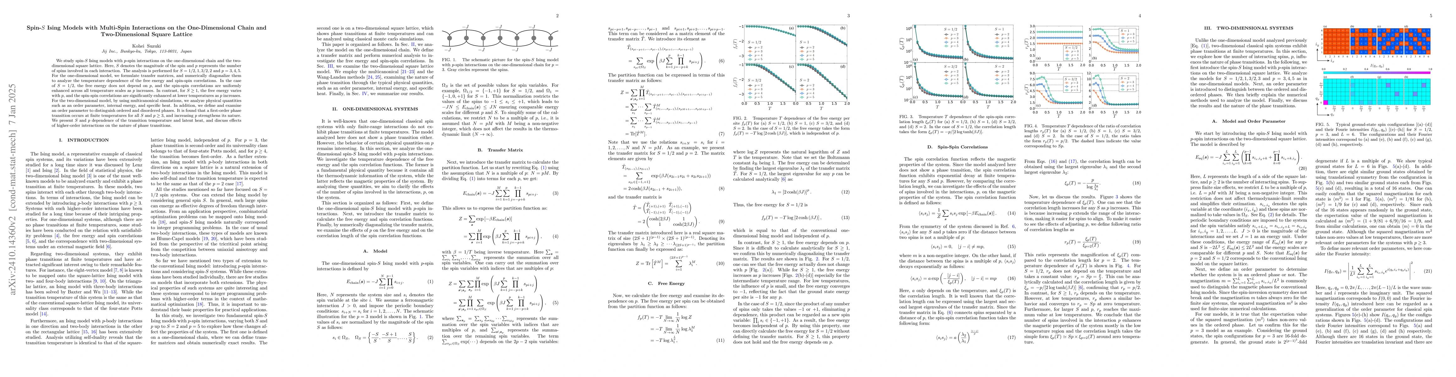 Thumbnail for Spin-$S$ Ising Models with Multi-Spin Interactions on the
  One-Dimensional Chain and Two-Dimensional Square Lattice