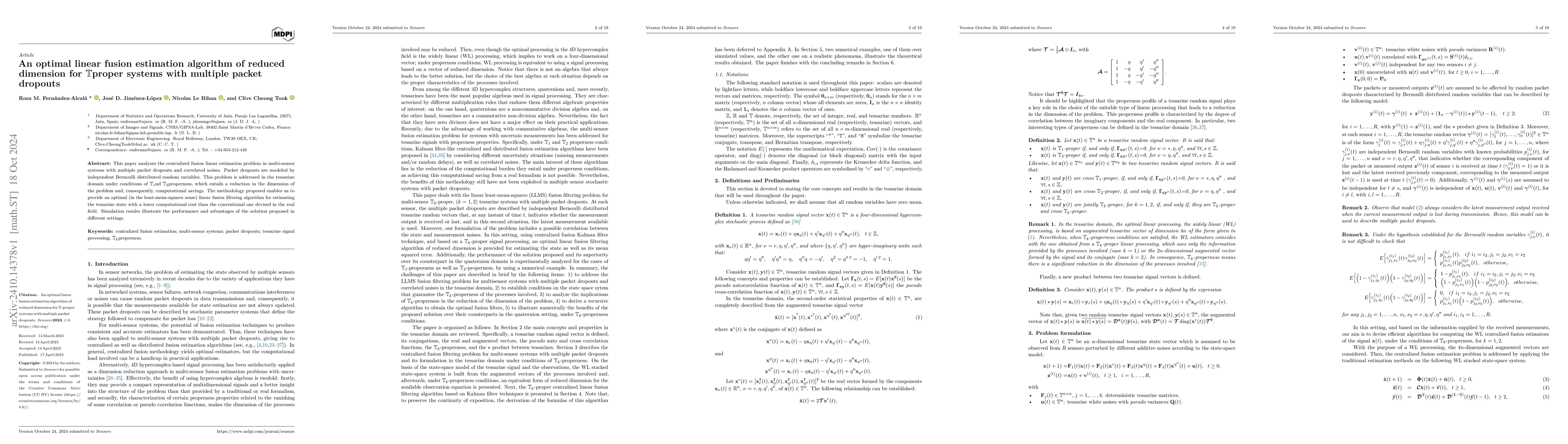 Thumbnail for An Optimal Linear Fusion Estimation Algorithm of Reduced Dimension for
  T-Proper Systems with Multiple Packet Dropouts