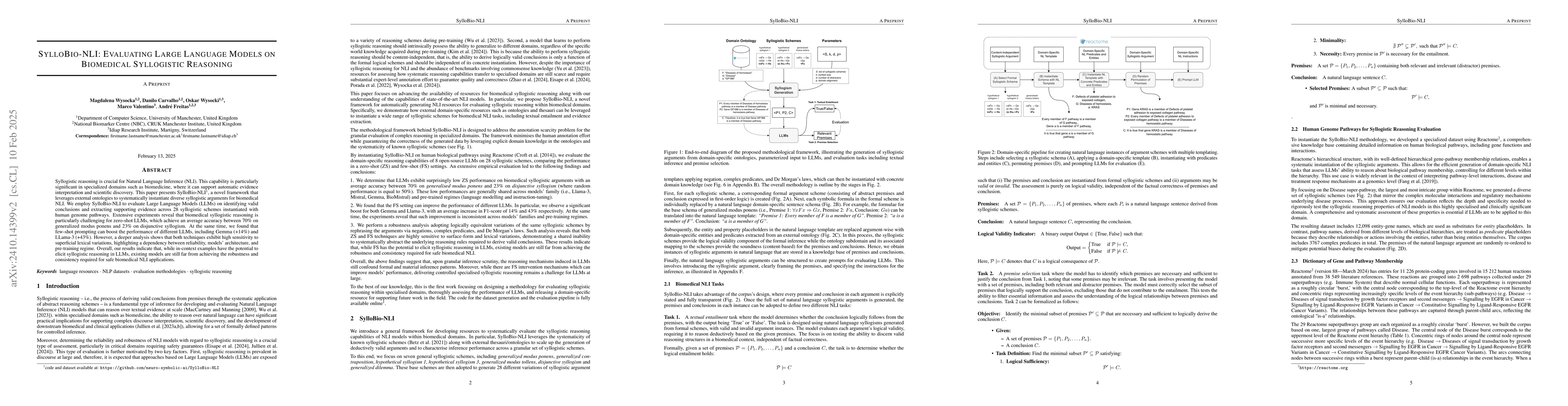 Thumbnail for SylloBio-NLI: Evaluating Large Language Models on Biomedical Syllogistic
  Reasoning