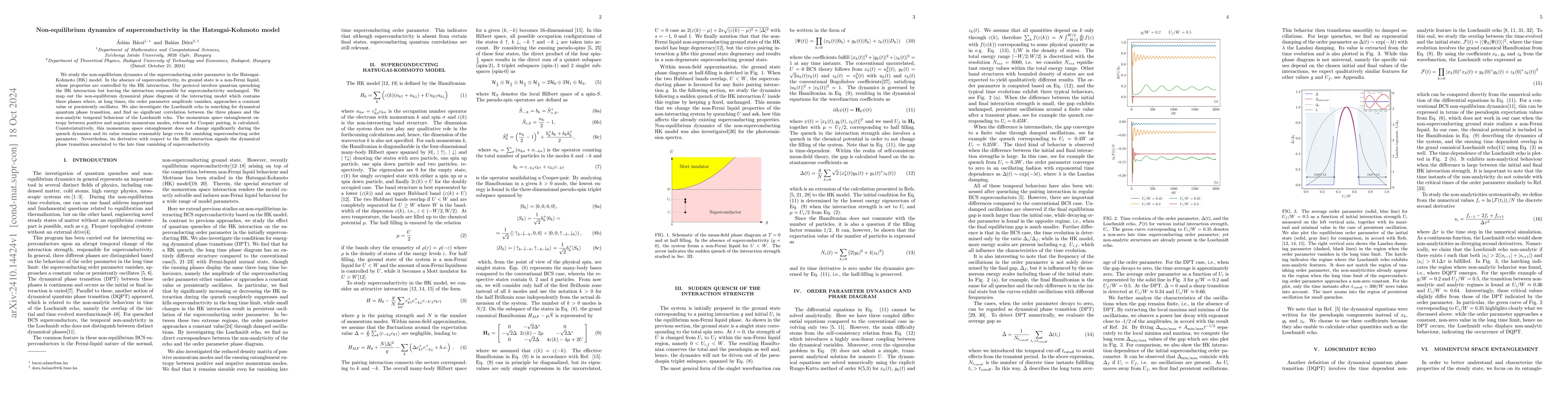 Thumbnail for Non-equilibrium dynamics of superconductivity in the Hatsugai-Kohmoto
  model