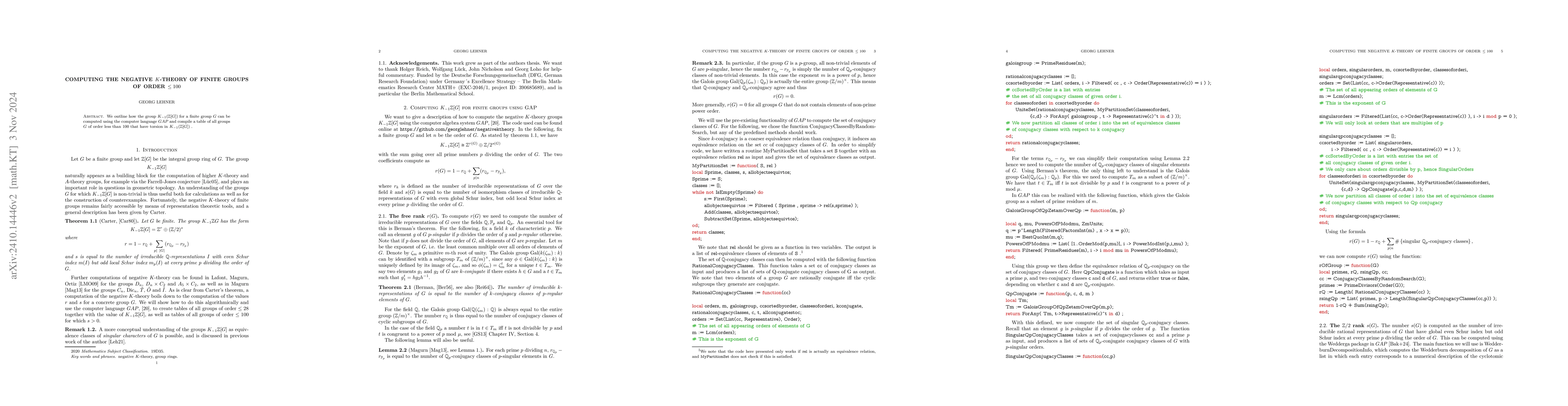 Thumbnail for Computing the negative $K$-theory of finite groups of order $\leq 100$