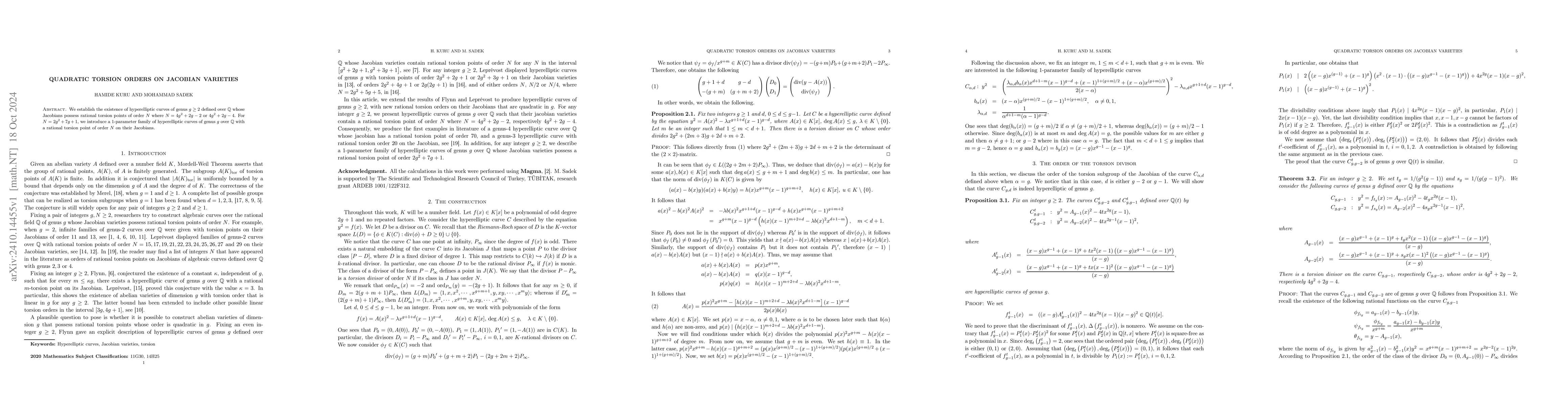 Thumbnail for Quadratic torsion orders on Jacobian varieties