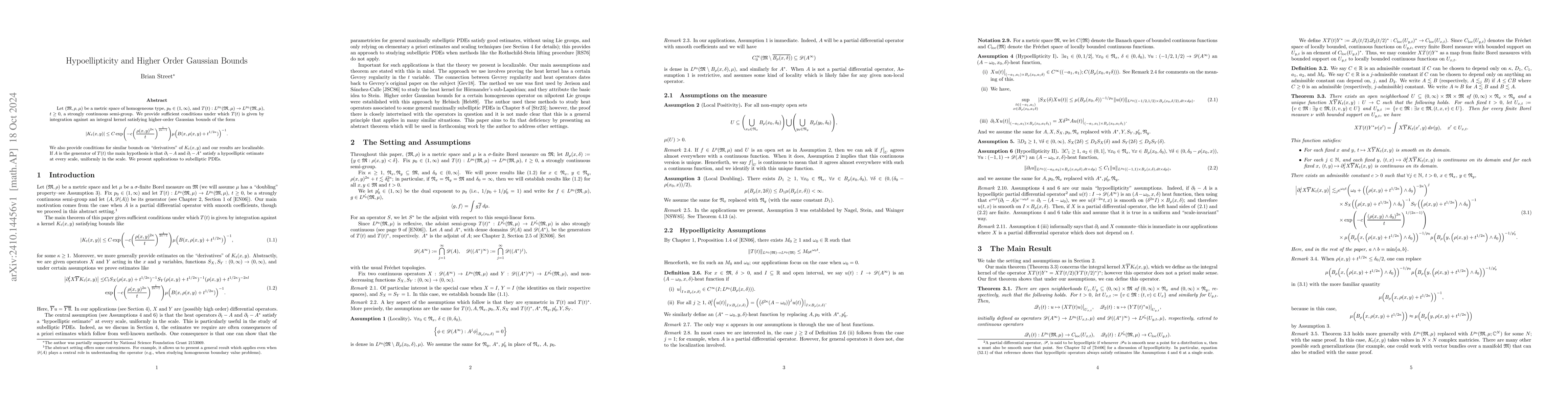 Thumbnail for Hypoellipticity and Higher Order Gaussian Bounds
