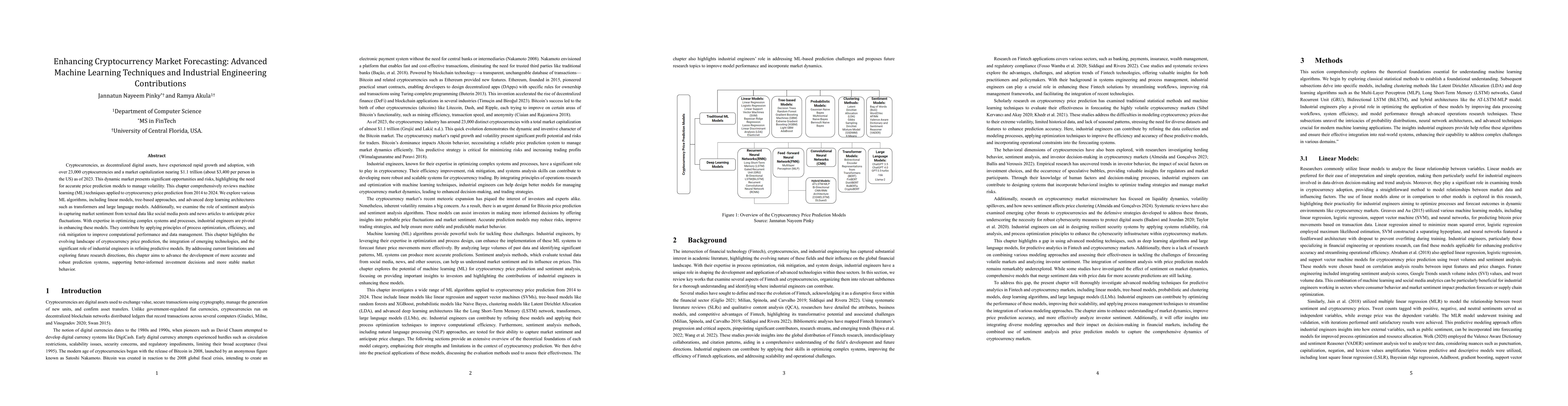 Thumbnail for Enhancing Cryptocurrency Market Forecasting: Advanced Machine Learning
  Techniques and Industrial Engineering Contributions