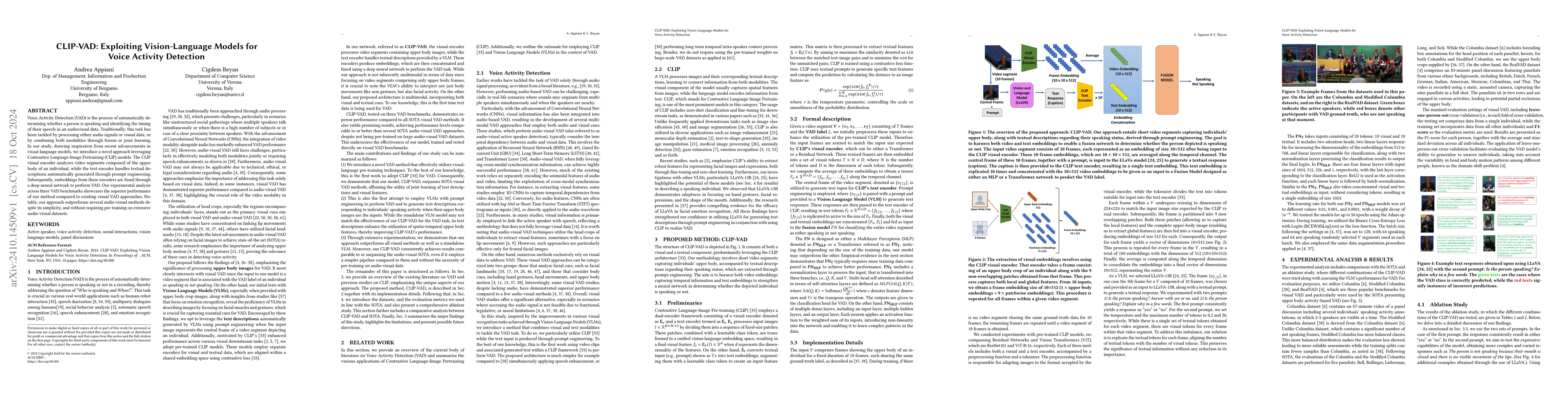 Thumbnail for CLIP-VAD: Exploiting Vision-Language Models for Voice Activity Detection