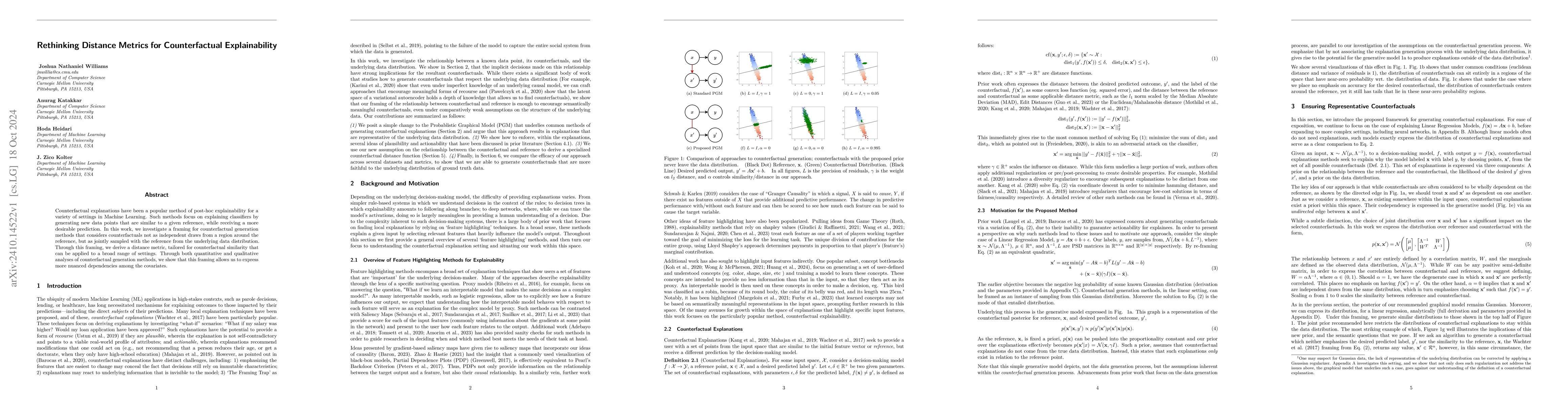 Thumbnail for Rethinking Distance Metrics for Counterfactual Explainability