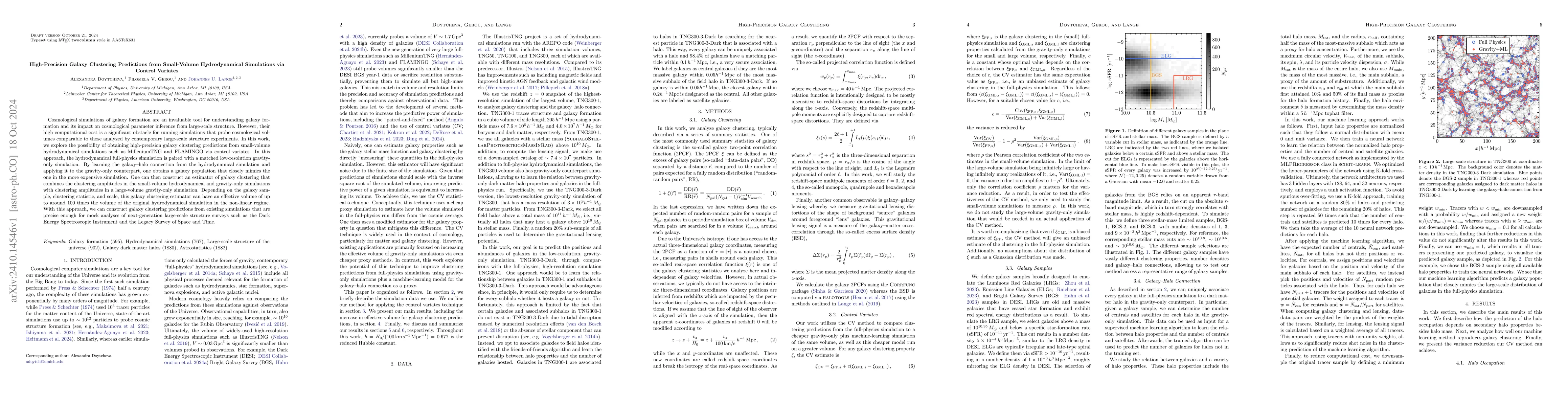 Thumbnail for High-Precision Galaxy Clustering Predictions from Small-Volume
  Hydrodynamical Simulations via Control Variates