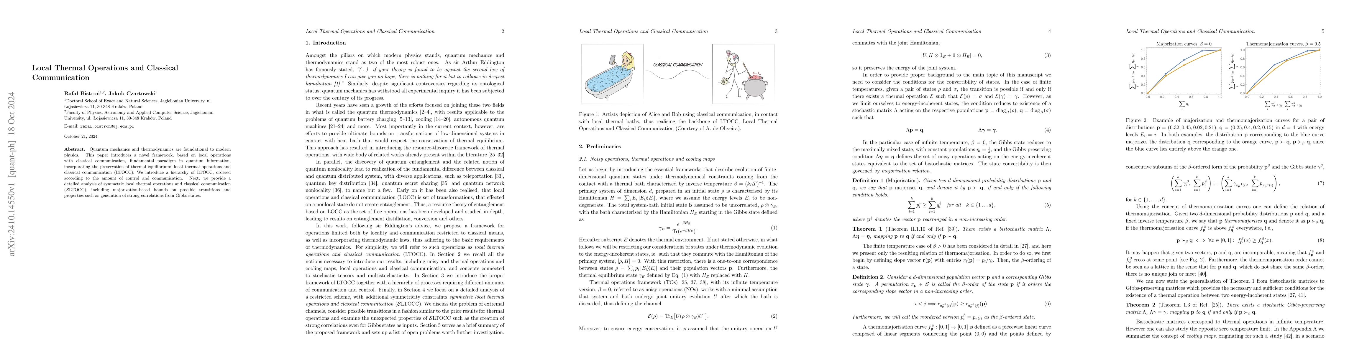 Thumbnail for Local Thermal Operations and Classical Communication