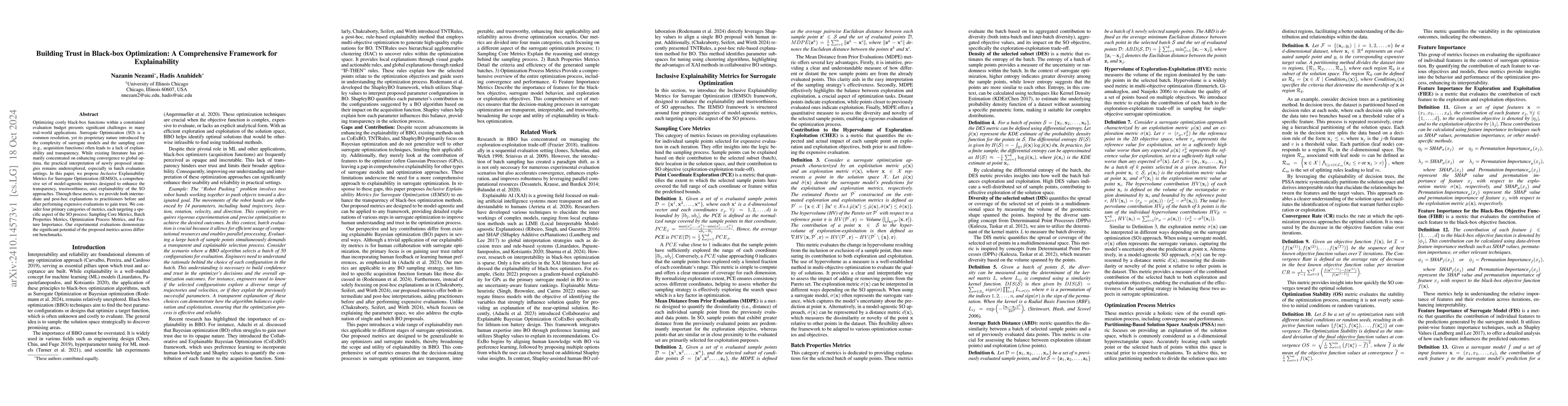 Thumbnail for Building Trust in Black-box Optimization: A Comprehensive Framework for
  Explainability