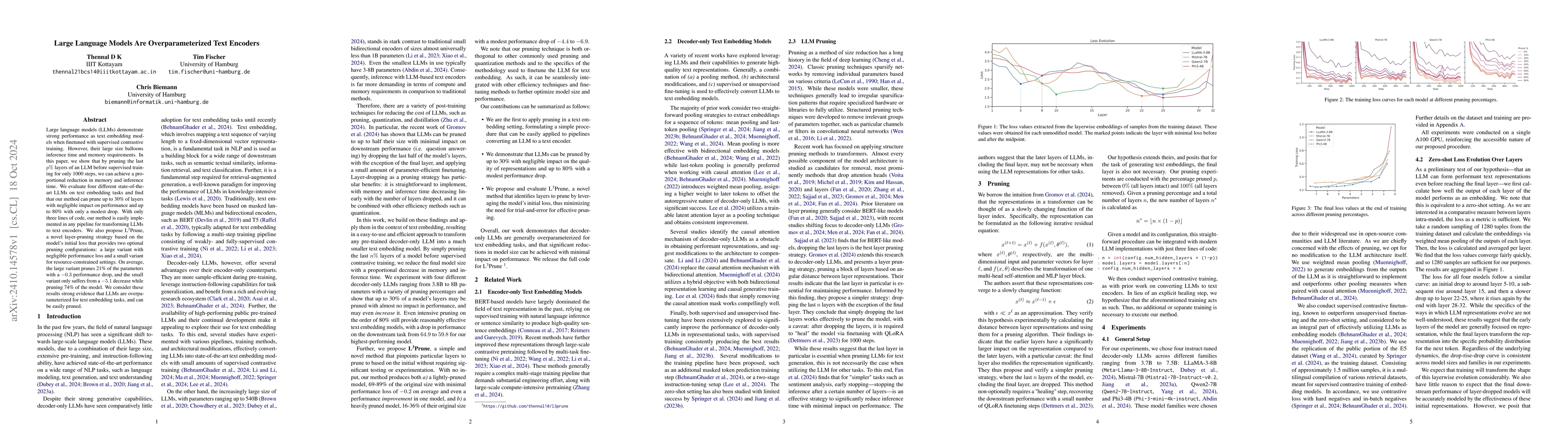 Thumbnail for Large Language Models Are Overparameterized Text Encoders
