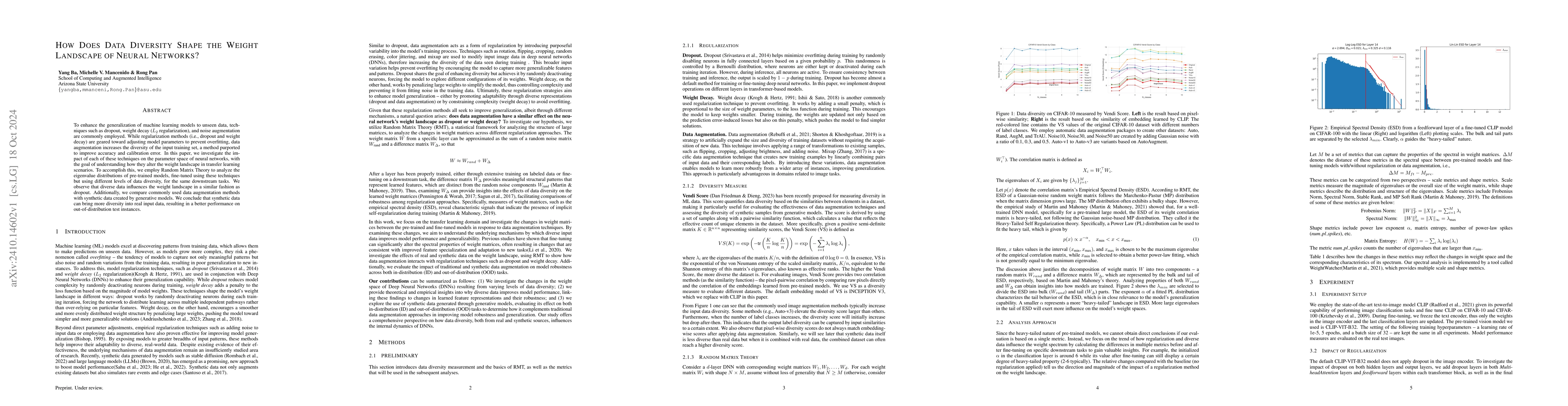 Thumbnail for How Does Data Diversity Shape the Weight Landscape of Neural Networks?
