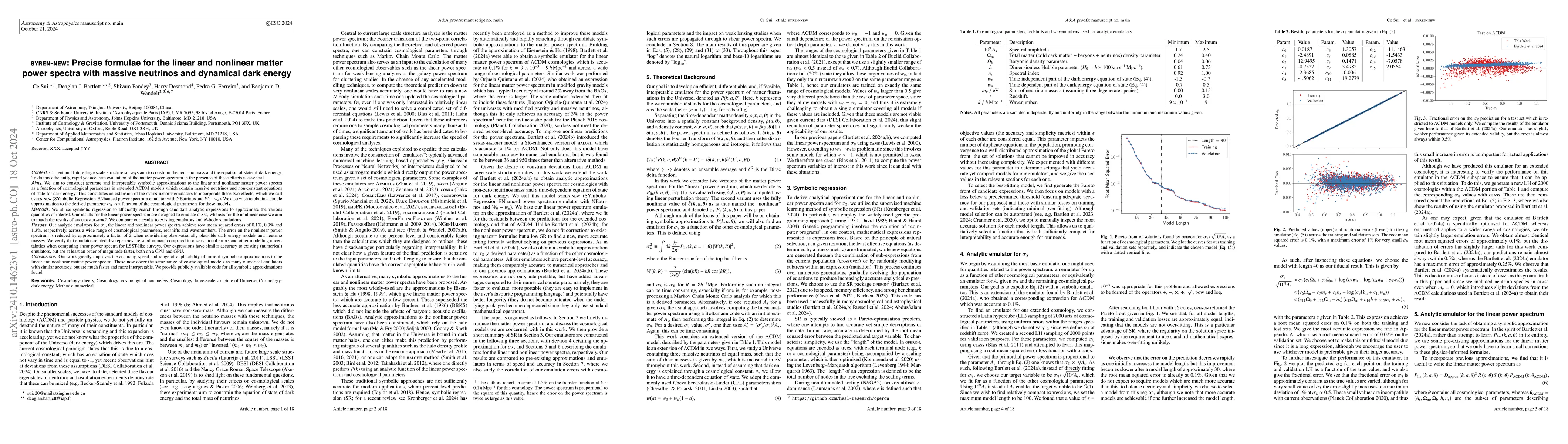 Thumbnail for syren-new: Precise formulae for the linear and nonlinear matter power
  spectra with massive neutrinos and dynamical dark energy