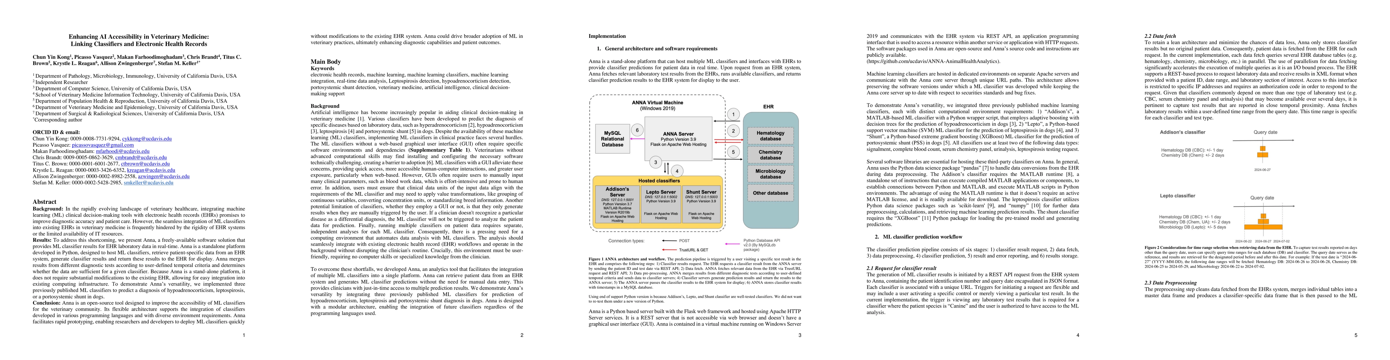 Thumbnail for Enhancing AI Accessibility in Veterinary Medicine: Linking Classifiers
  and Electronic Health Records