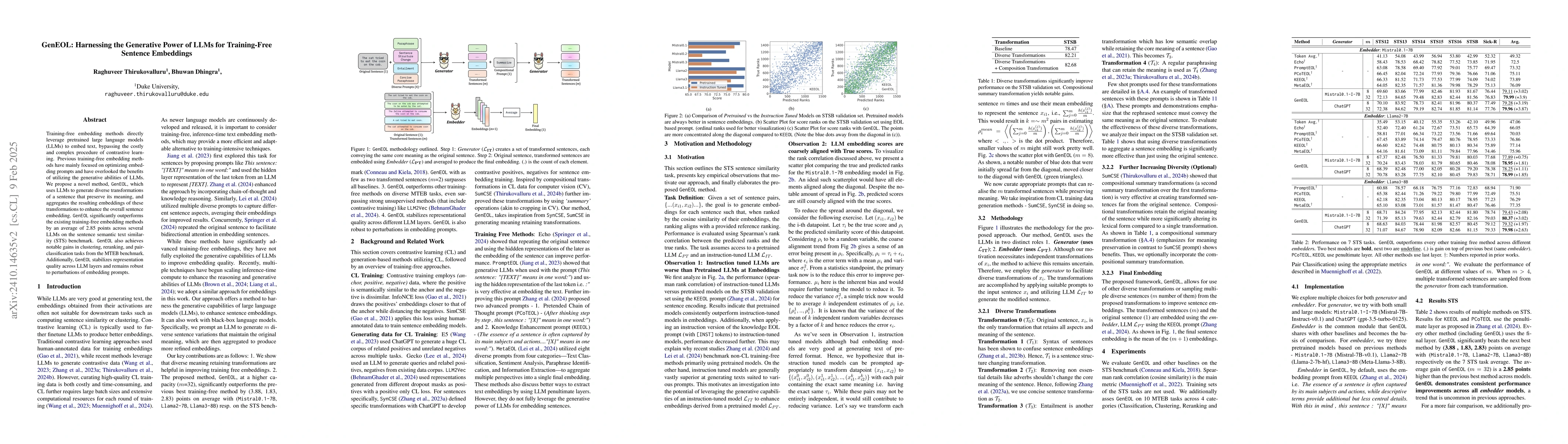 Thumbnail for GenEOL: Harnessing the Generative Power of LLMs for Training-Free
  Sentence Embeddings