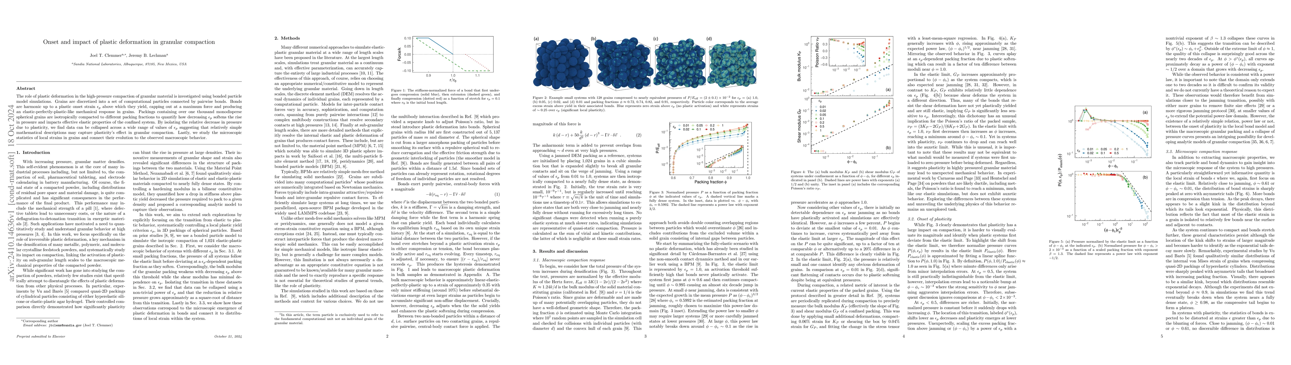 Thumbnail for Onset and impact of plastic deformation in granular compaction