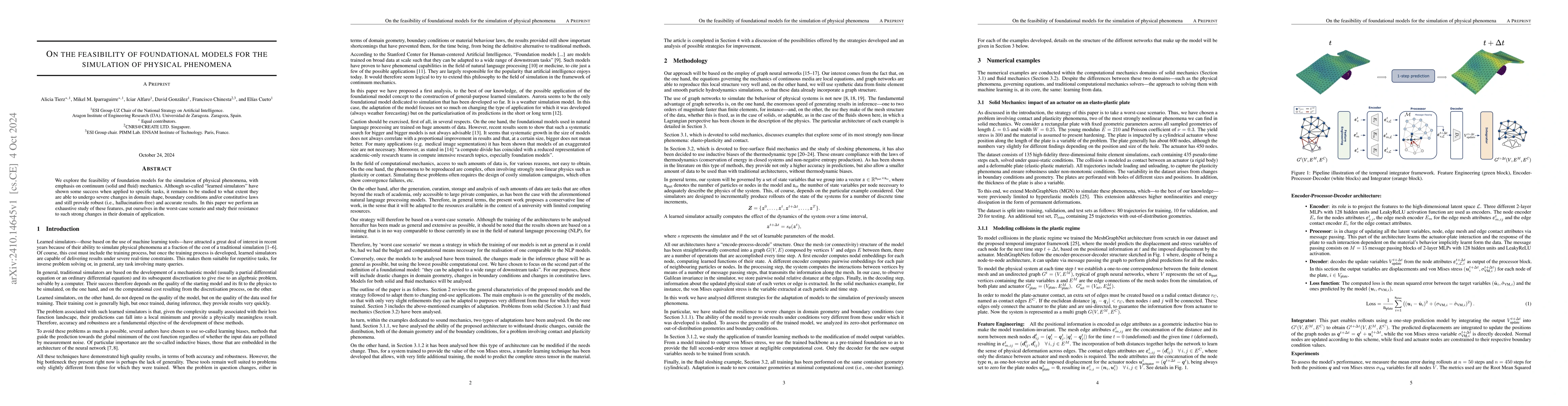 Thumbnail for On the feasibility of foundational models for the simulation of physical
  phenomena