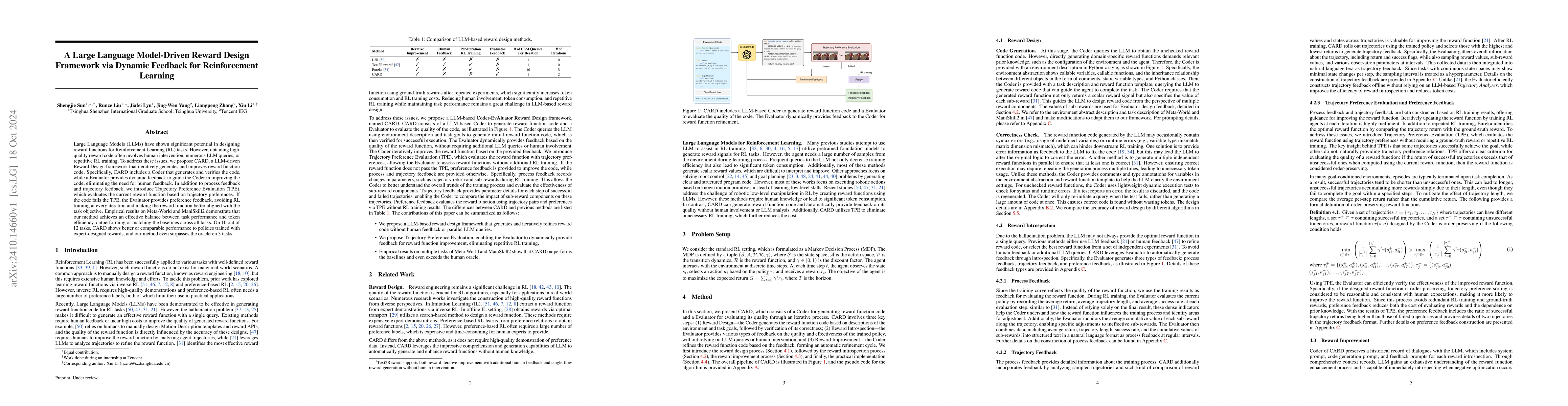 Thumbnail for A Large Language Model-Driven Reward Design Framework via Dynamic
  Feedback for Reinforcement Learning