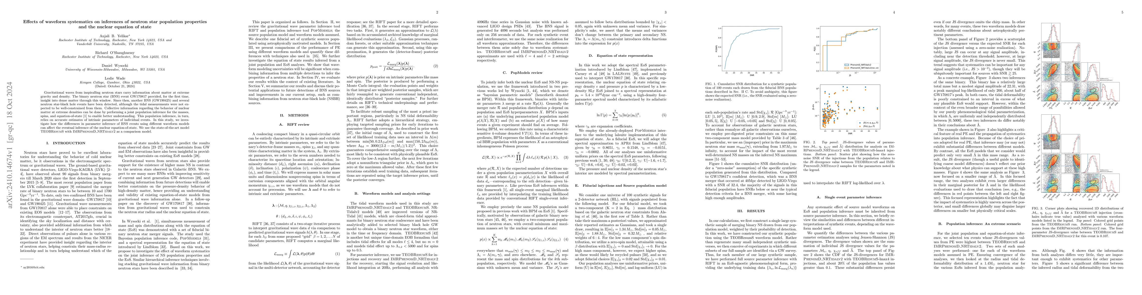 Thumbnail for Effects of waveform systematics on inferences of neutron star population
  properties and the nuclear equation of state