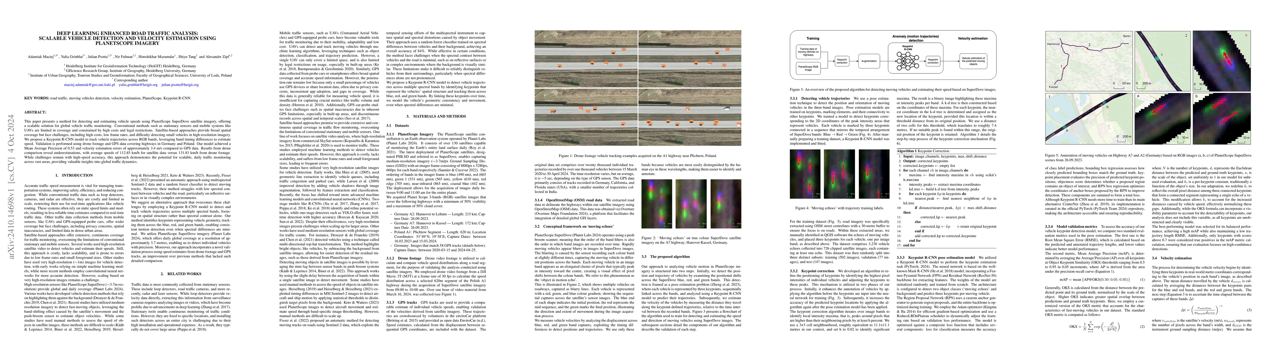 Thumbnail for Deep Learning Enhanced Road Traffic Analysis: Scalable Vehicle Detection
  and Velocity Estimation Using PlanetScope Imagery