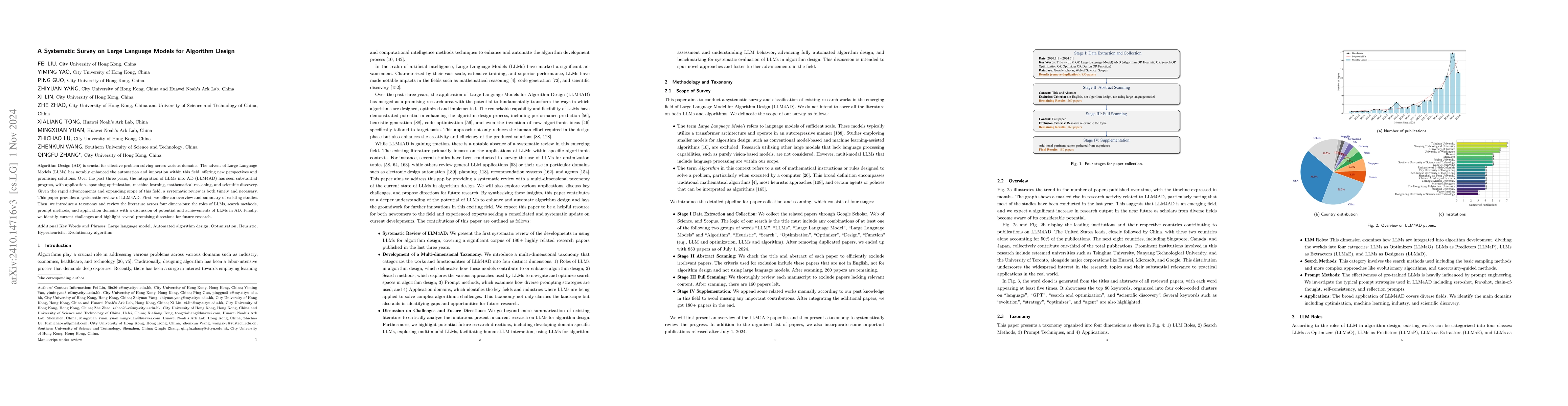 Thumbnail for A Systematic Survey on Large Language Models for Algorithm Design