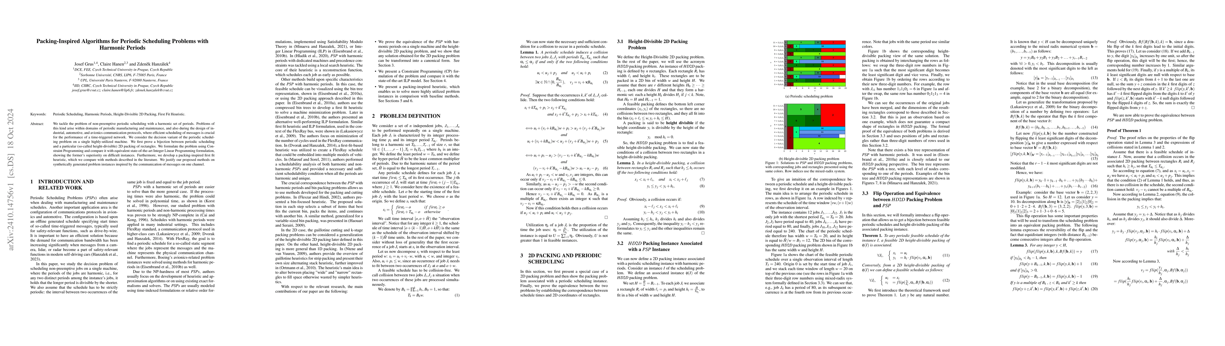 Thumbnail for Packing-Inspired Algorithms for Periodic Scheduling Problems with
  Harmonic Periods